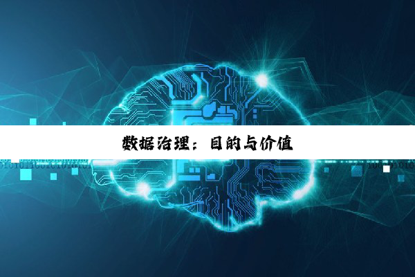 数据治理：目的与价值