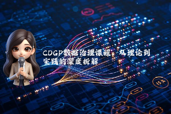 CDGP数据治理课程:从理论到实践的深度拆解