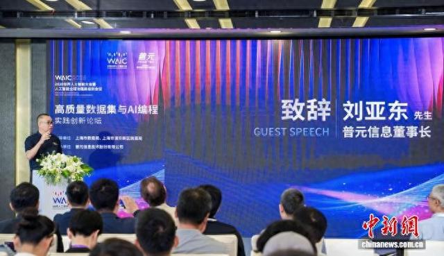7月20日，“高质量数据集与AI编程实践创新论坛”作为WAIC分论坛举行。(主办方供图)